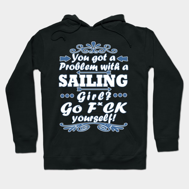 Sailing Sailboat Sea Women Girls Captain Hoodie by FindYourFavouriteDesign